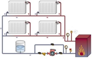 Водяная схема отопления частного дома